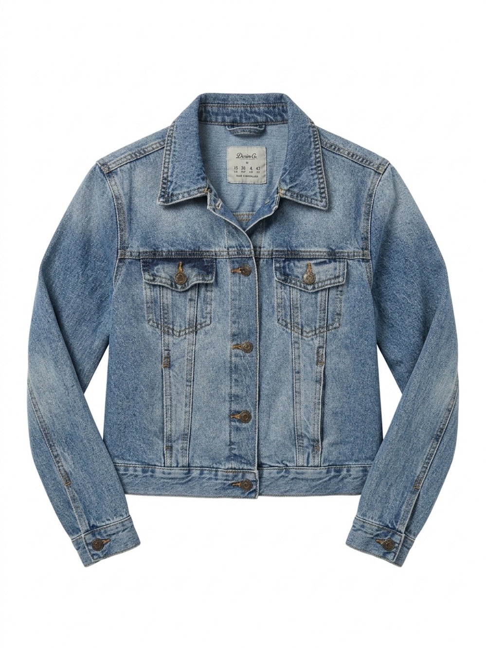 Woman's Denim & Co. Blue Jean Jacket Size